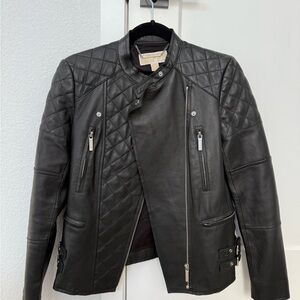 Women’s Michael Kors Black Quilted Leather Jacket